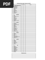 Operating Room Cleaning Checklist