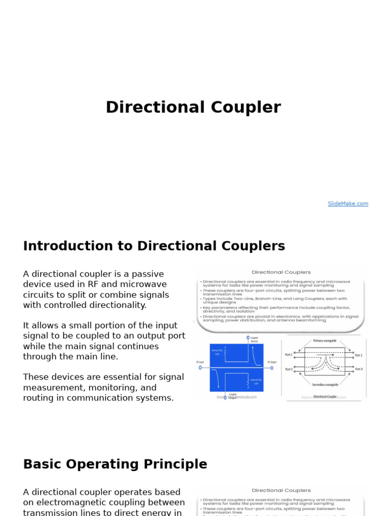 Overview of Directional Couplers | PDF
