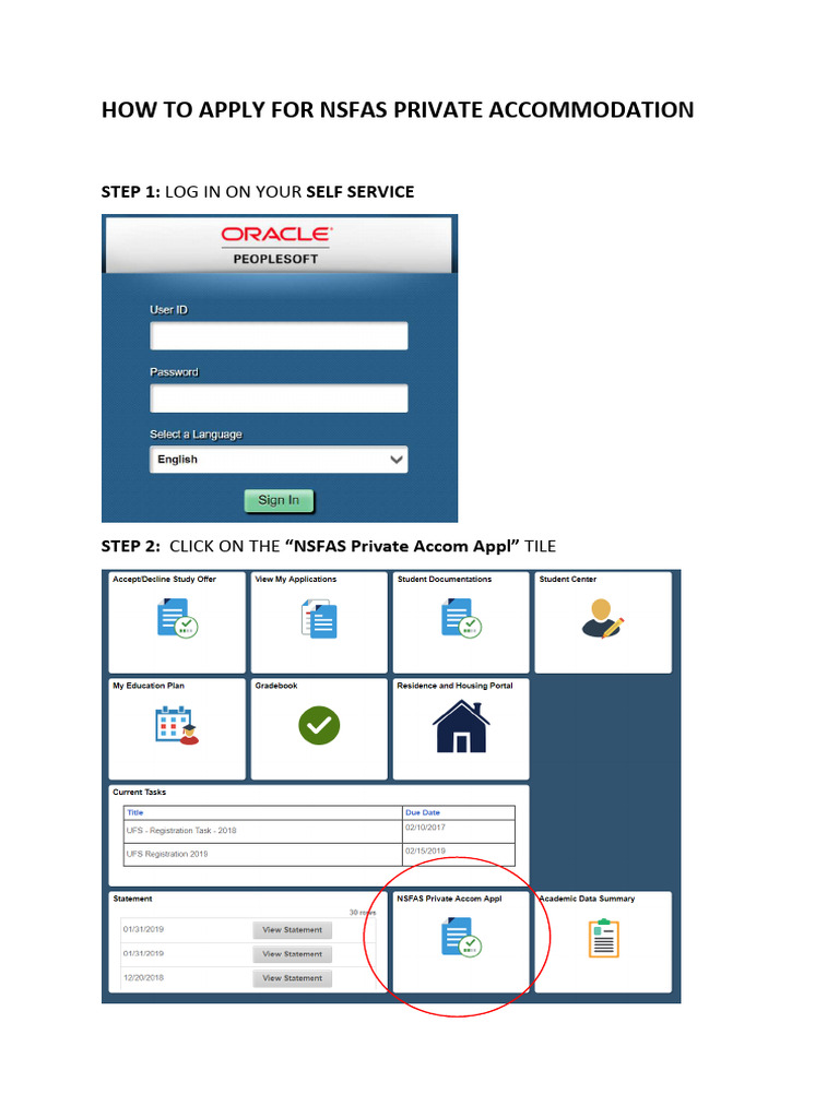 How To Apply For Nsfas Private Accommodation | PDF