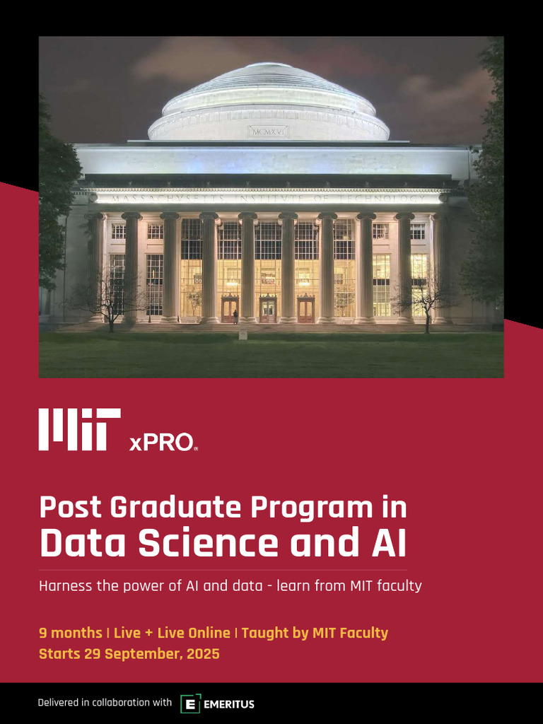 MIT Post Graduate Program in Data Science | PDF | Artificial ...