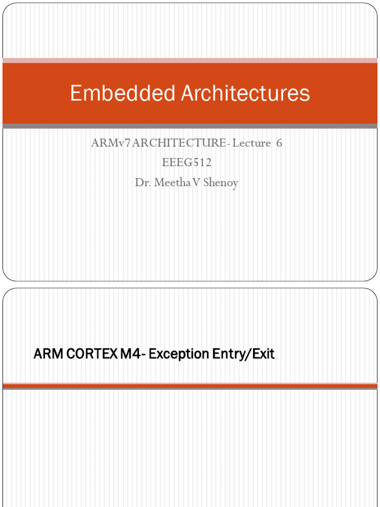 ARM Cortex M4 Exception Handling Guide | PDF | System Software ...