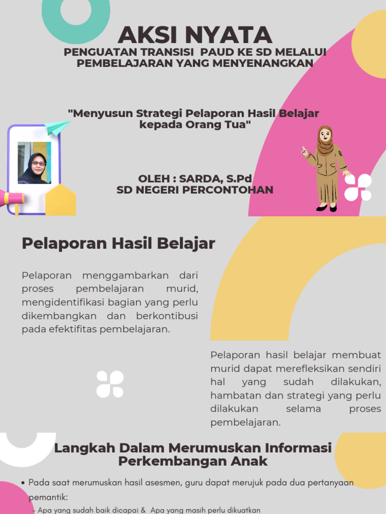 AKSI NYATA Penguatan Transisi PAUD Ke SD Melalui Pembelajaran Yang ...