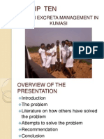 Group Ten: Human Excreta Management in Kumasi