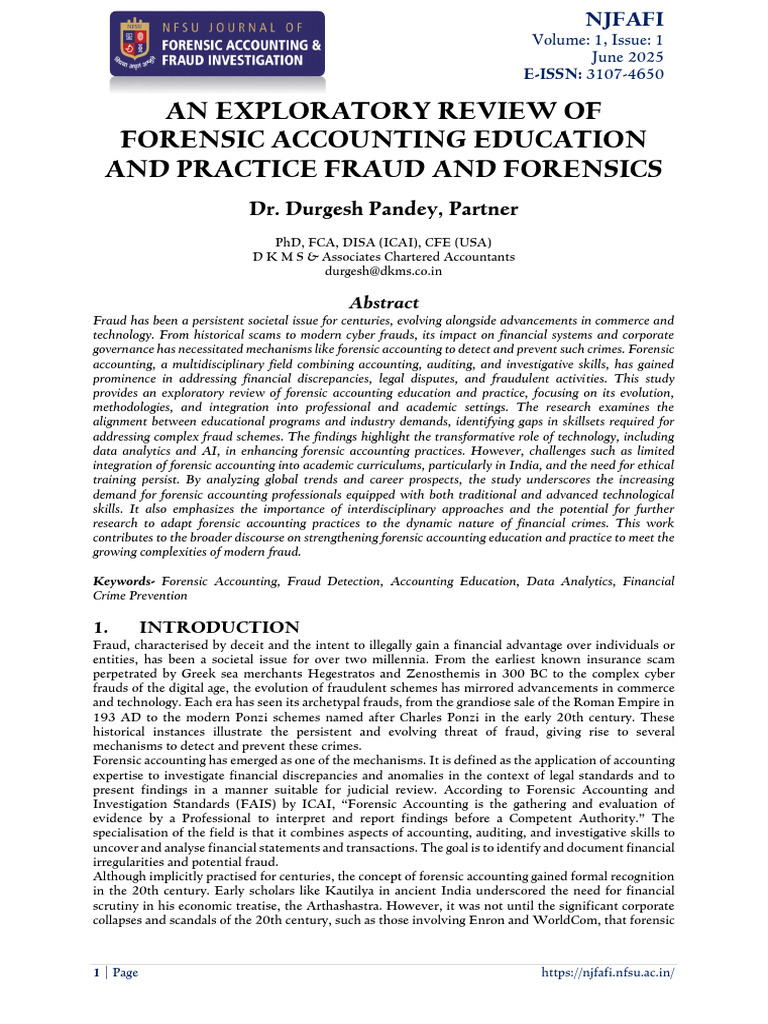 (1-15) An Exploratory Review of Forensic Accounting Education and ...