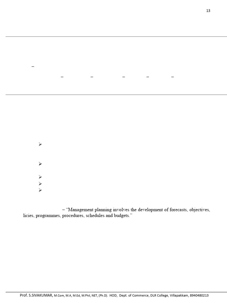 Understanding Management Planning Concepts | PDF | Planning ...