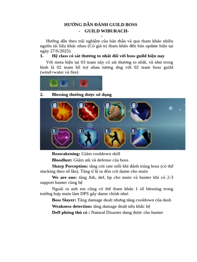 Hướng Dẫn Đánh Guild Boss | PDF