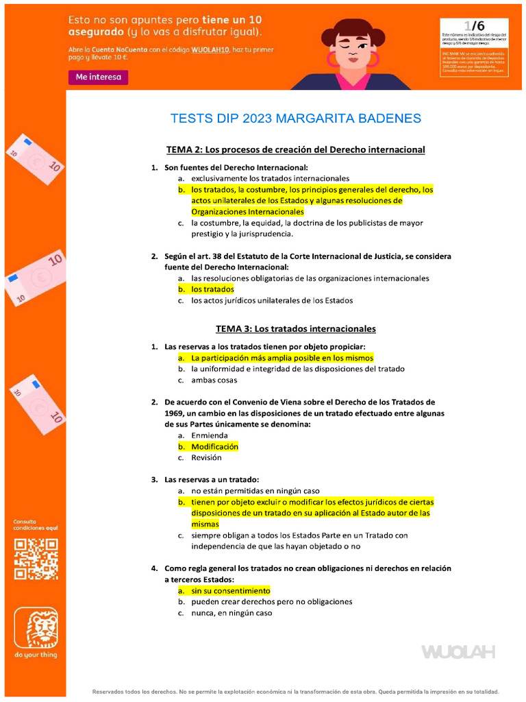 Tests Dip 2023 Margarita Badenes | PDF