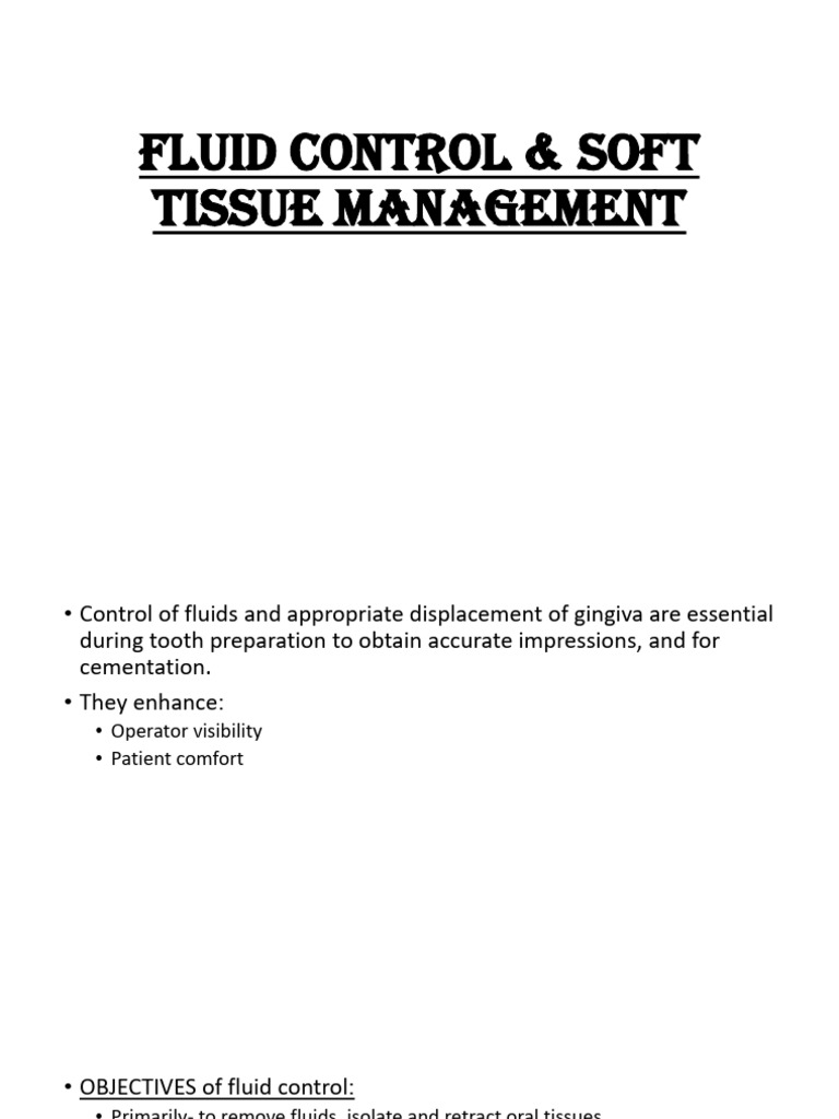 Fluid Control and Gingival Retraction Techniques | PDF | Medical ...