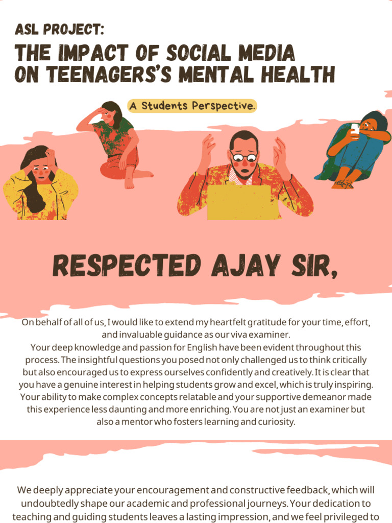 Social Media's Effects on Teen Mental Health | PDF | Adolescence | Self ...