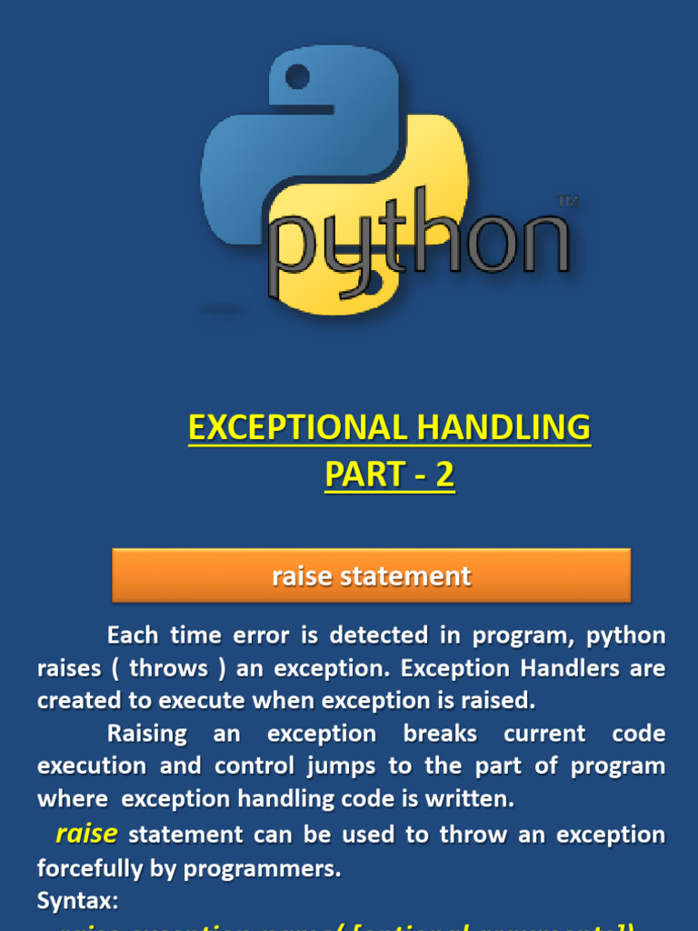 Python Exception Handling Basics | PDF