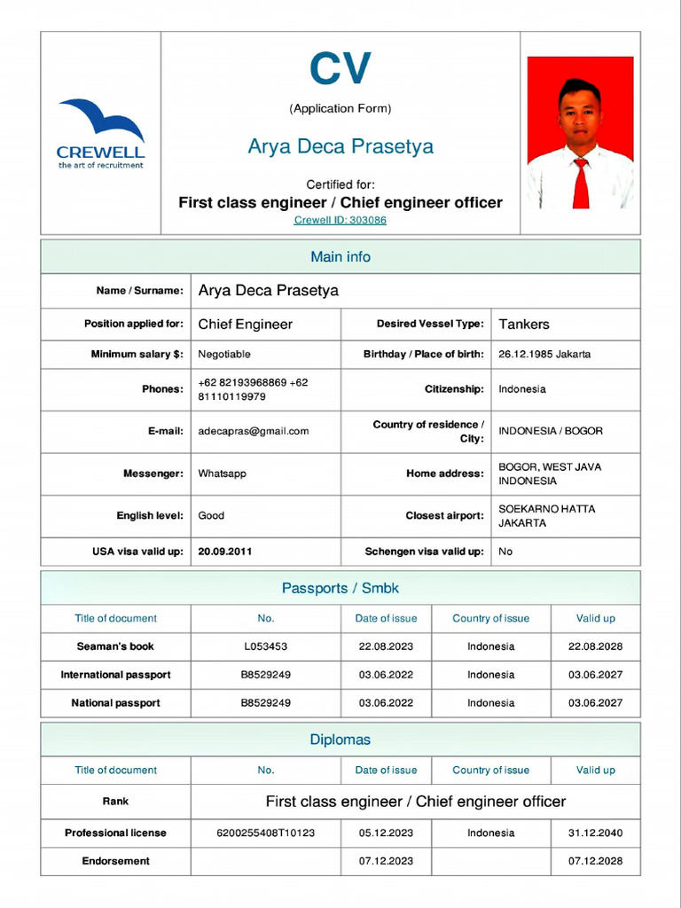 Arya Deca CV | PDF