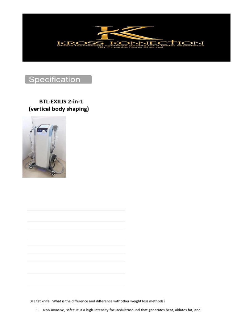 BTL-EXILIS: Non-Invasive Body Shaping | PDF