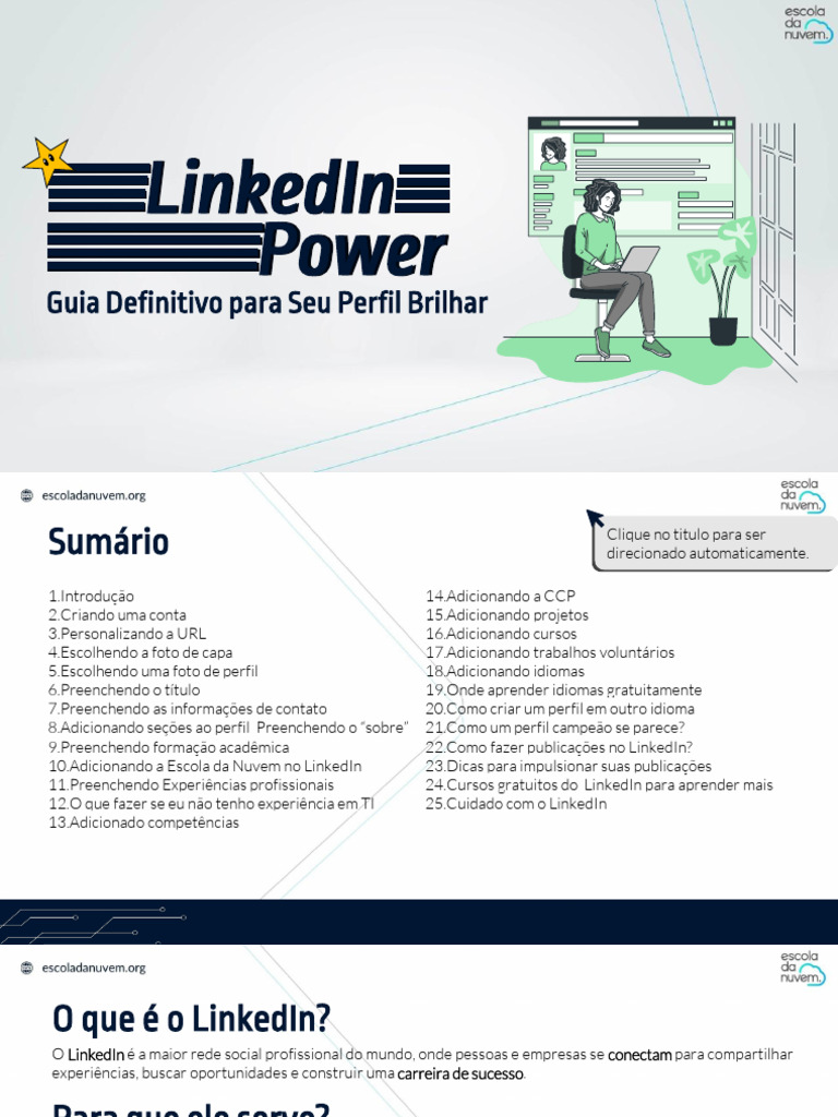 Guia Completo para Brilhar no LinkedIn | PDF | Computação em nuvem ...