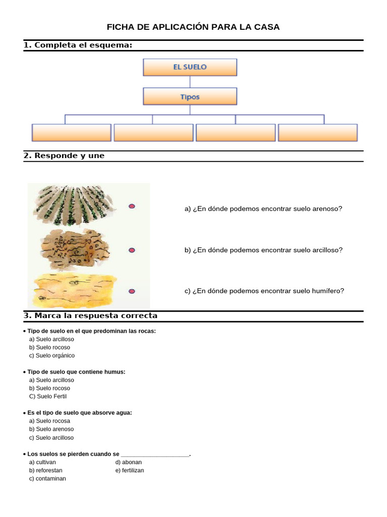 Ficha de Aplicación para La Casa Tipos de Suelos | PDF