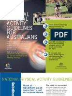 National Physical Activity Guidelines FOR Australians: Think