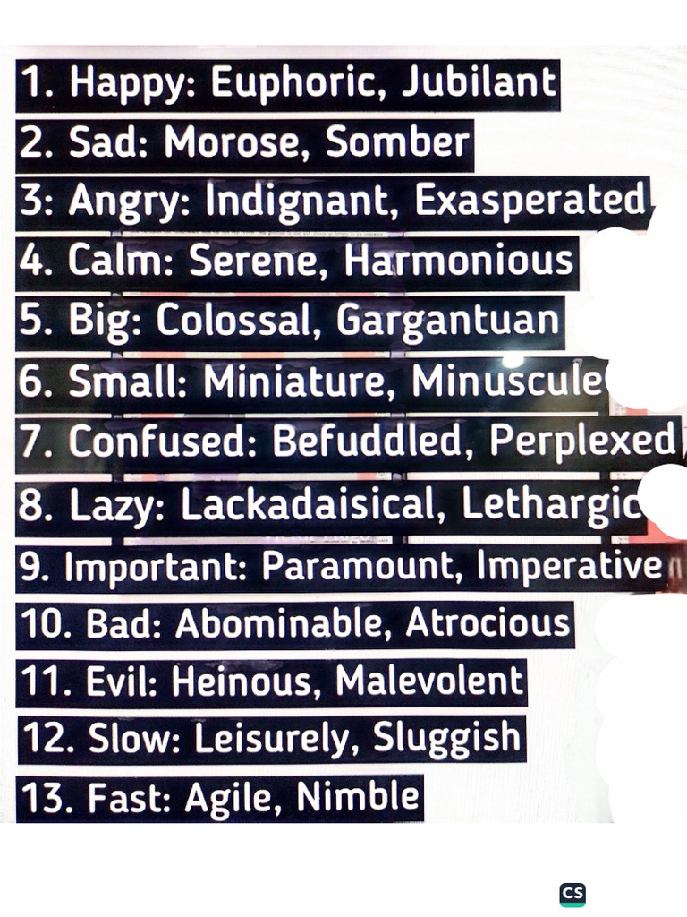 Big Words List | PDF