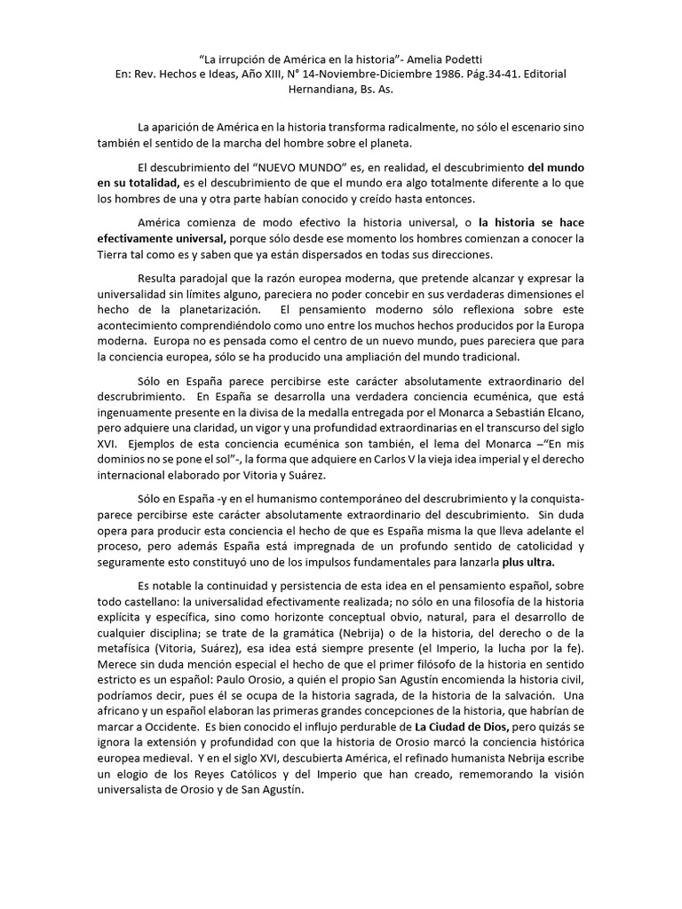 La Irrupción de América en La Historia | PDF | Modernidad | España