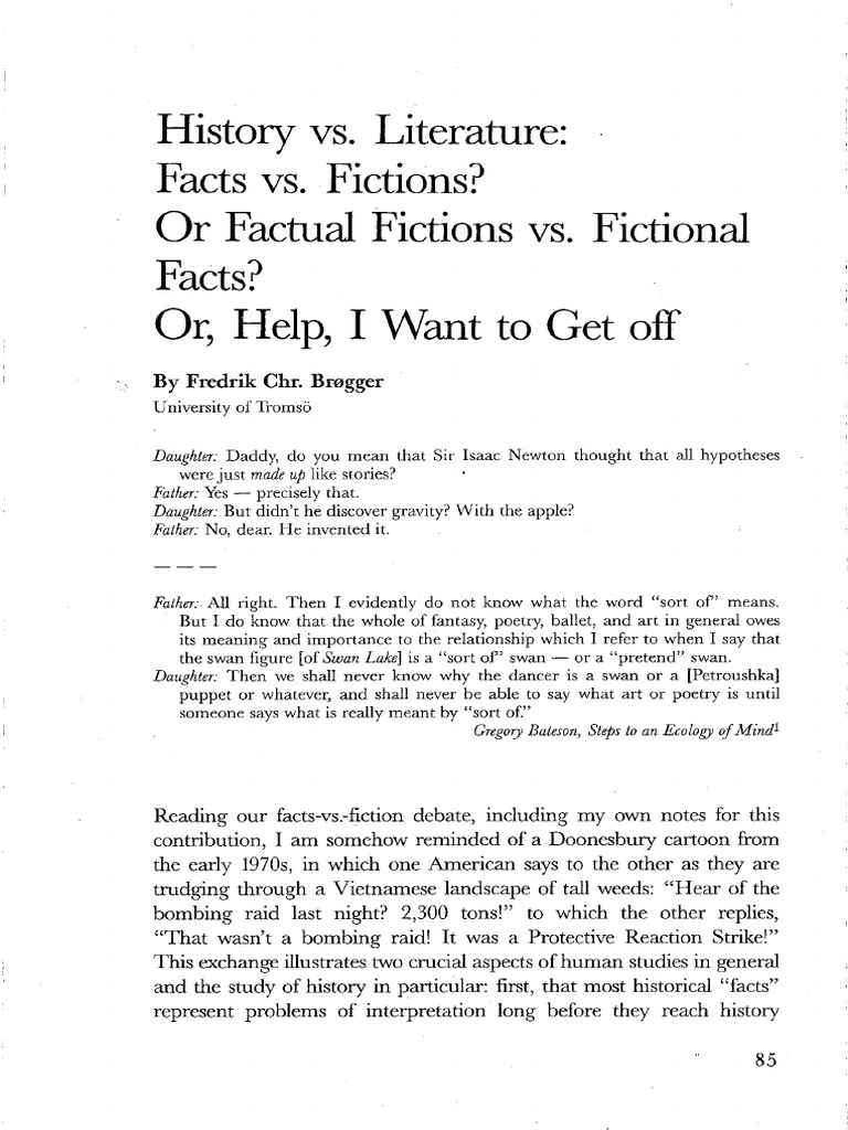 Exploring Facts and Fictions in History | PDF | Reality | Literary ...