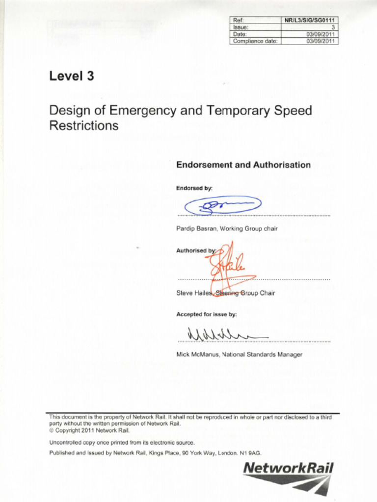 Design of Temporary Speed Restrictions | PDF