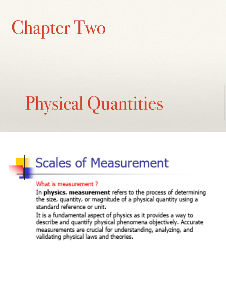Understanding Scales of Measurement in Physics | PDF | Measurement ...