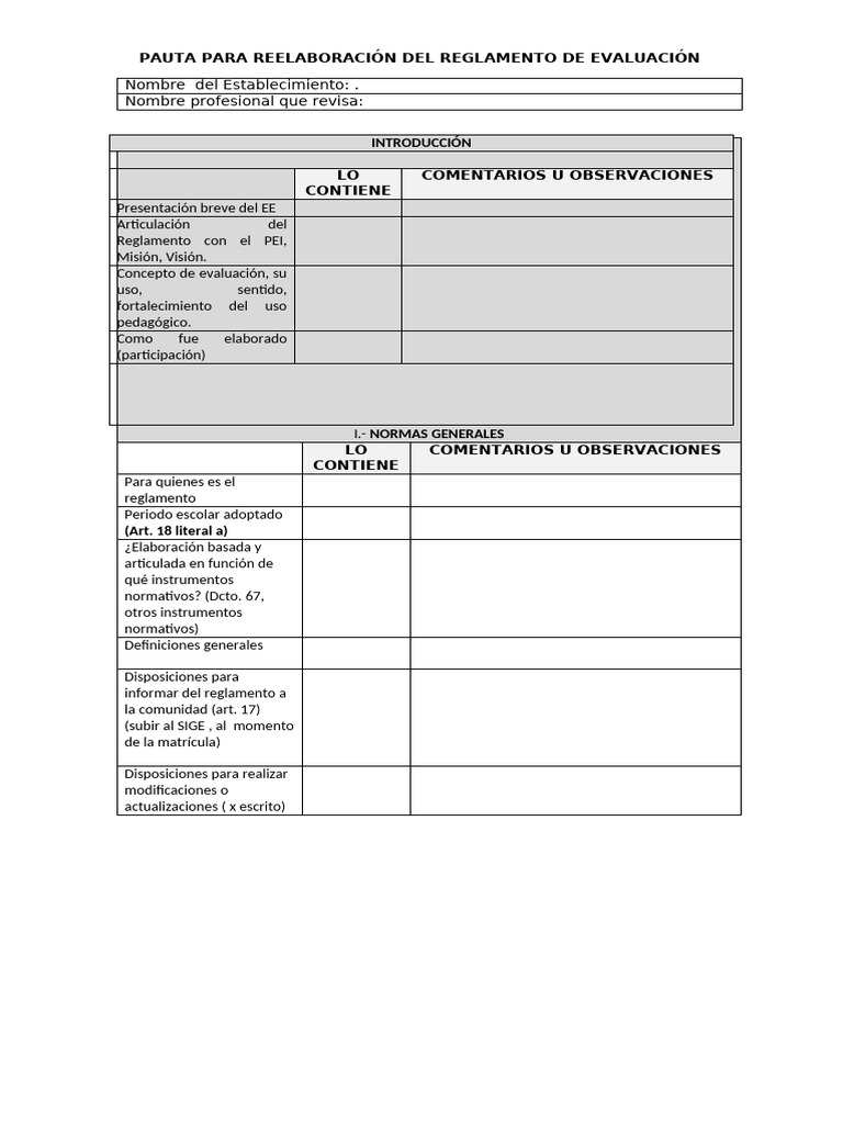 Reglamento de Evaluación Escolar 2023 | PDF | Regulación | Aprendizaje