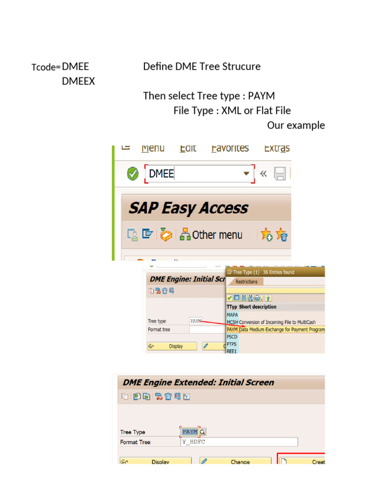 Define DME Tree Structure for PAYM | PDF
