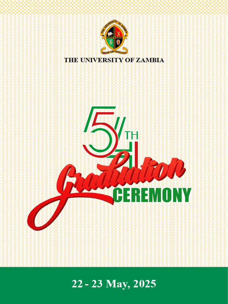 UNZA 54th Graduation Ceremony Program | PDF | Teachers | Doctor Of ...