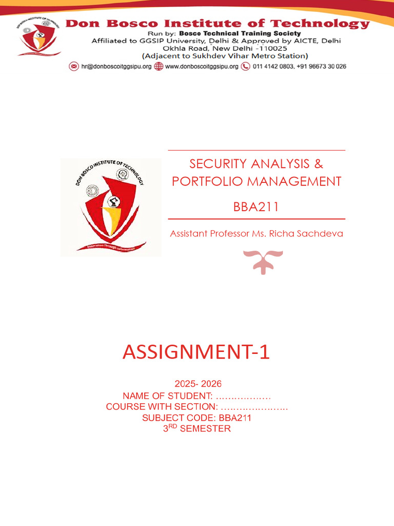 Dbit Assignment Sapm | PDF
