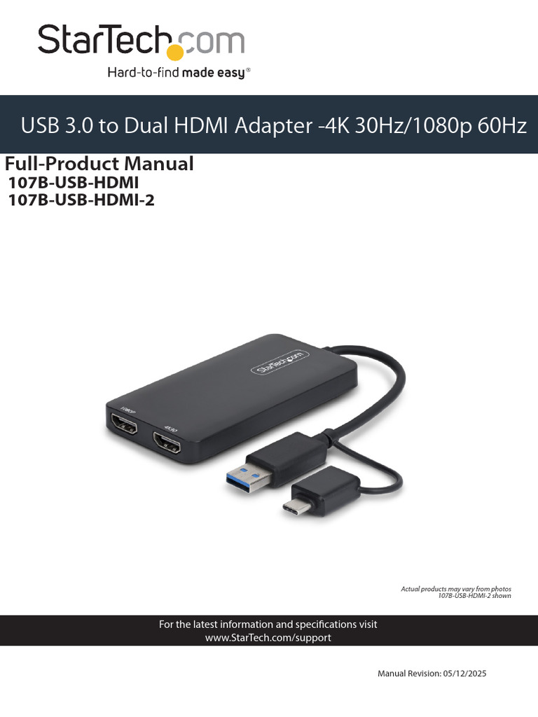 107b Usb Hdmi 107b Usb Hdmi 2 Full Manual | PDF | Mac Os | Usb