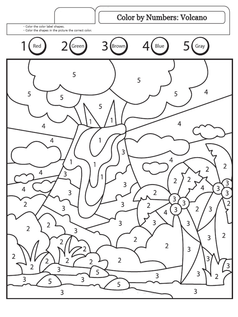 MW Color by Numbers Volcano 1 5 | PDF