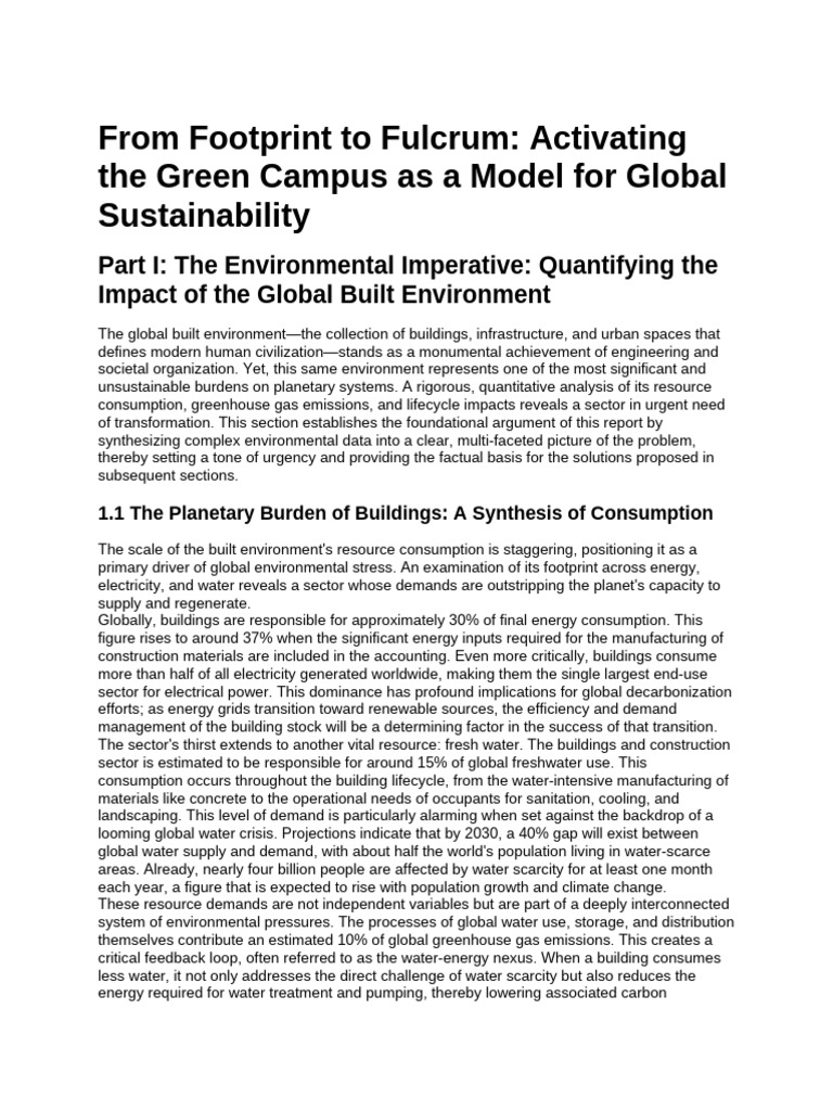 Green Campus: Addressing Built Environment Emissions | PDF | Green ...