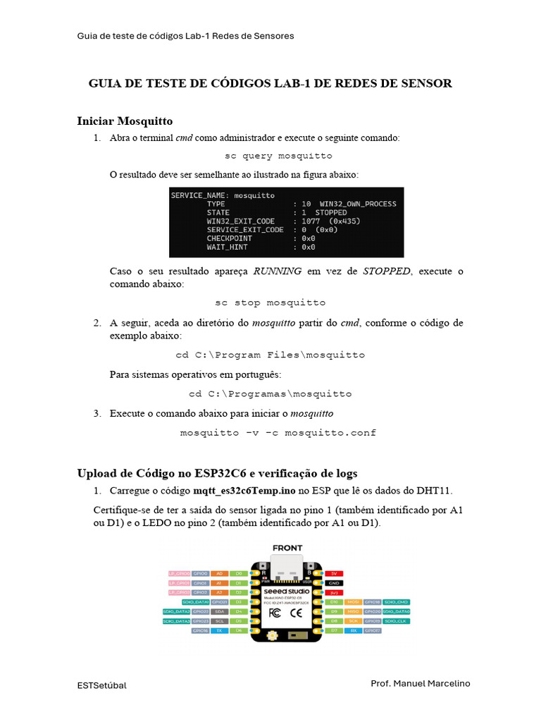 Teste de Códigos em Redes de Sensores | PDF | Endereço de IP | Ciência ...