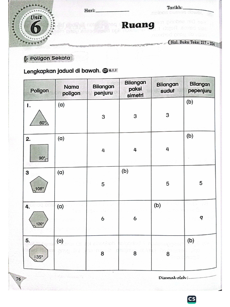 30.9.24 G5 Math - Unit 6 Ruang (D5) | PDF