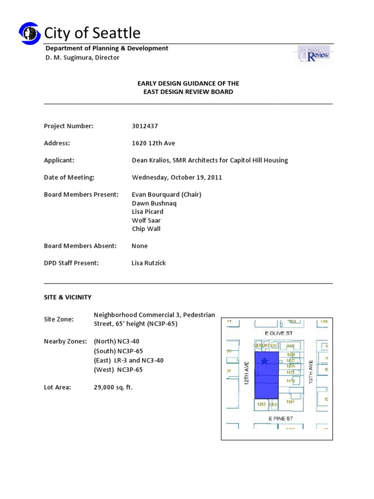 City of Seattle: Department of Planning & Development | PDF | Sidewalk ...