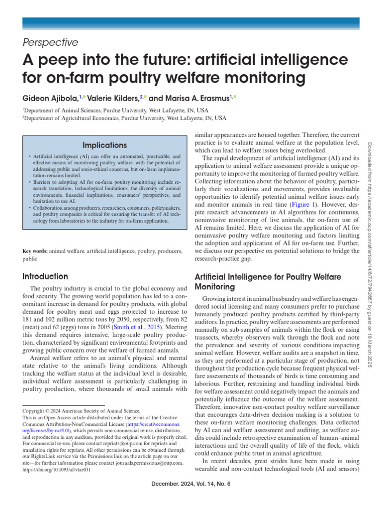 AI Innovations for Poultry Welfare Monitoring | PDF | Artificial ...