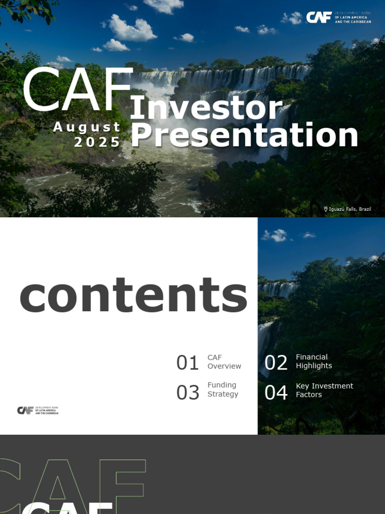 CAF Investor Presentation Overview 2025 | PDF | Latin America | Caribbean