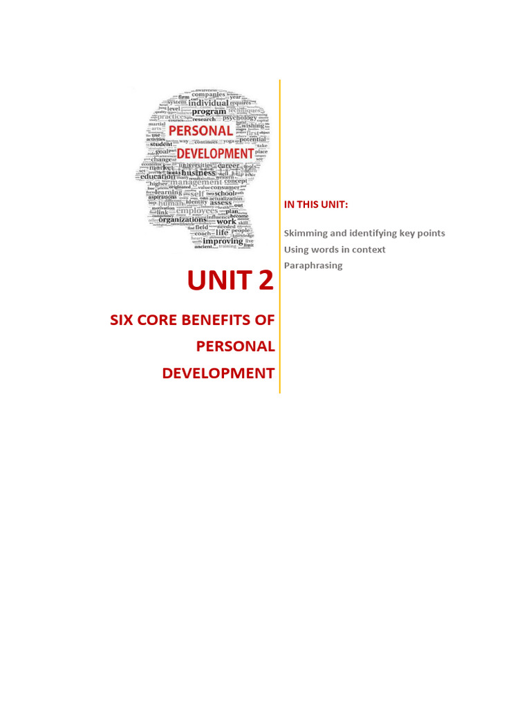 Six Key Benefits of Personal Development | PDF | Sentence (Linguistics ...