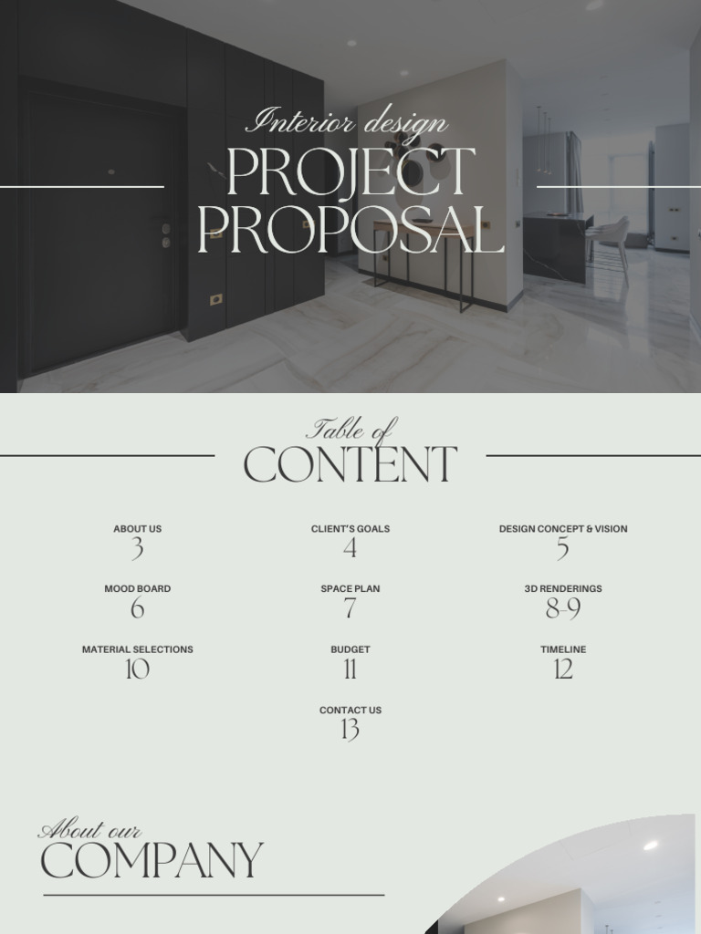 Modern Minimalist Interior Design Proposal | PDF | Interior Design ...