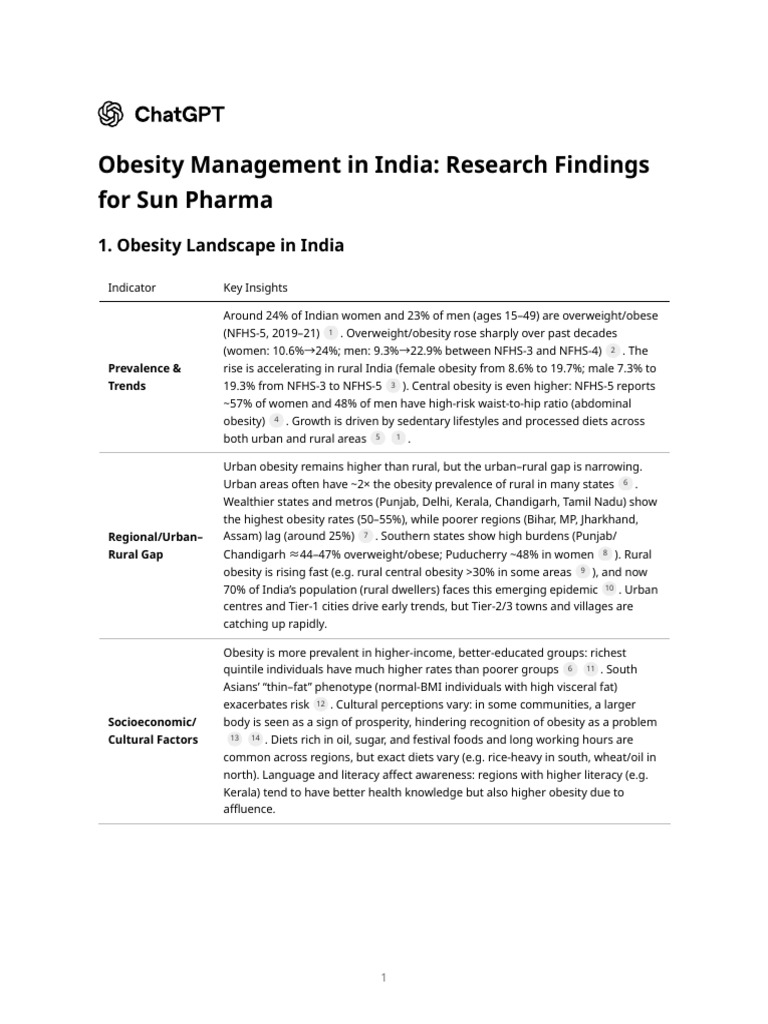 Obesity Awareness Crisis in India | PDF | Obesity | Health Care