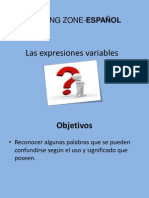 Las Expresiones Variables