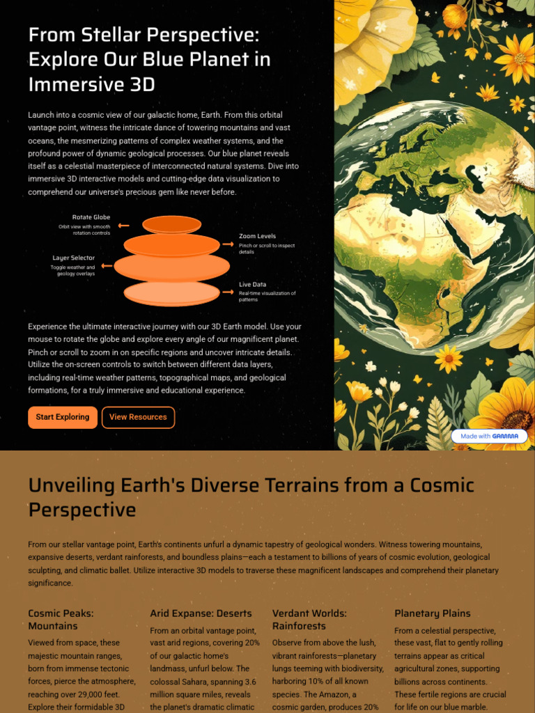 Immersive 3D Exploration of Earth | PDF | Earth | Climate