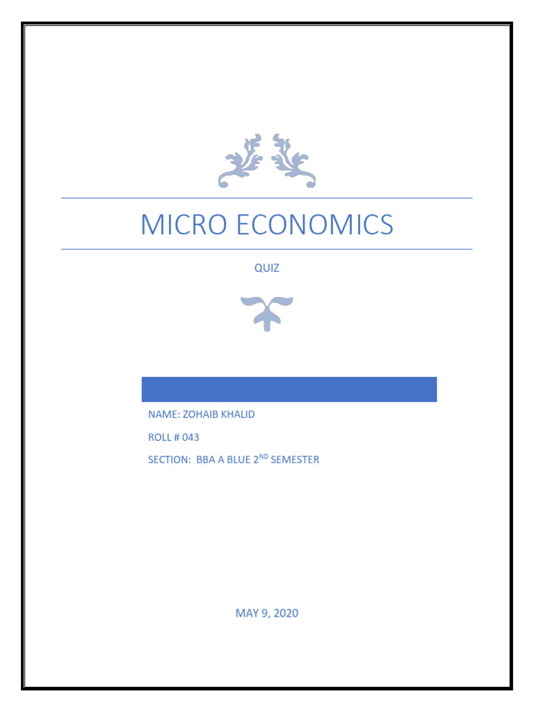 Micro Economy | PDF