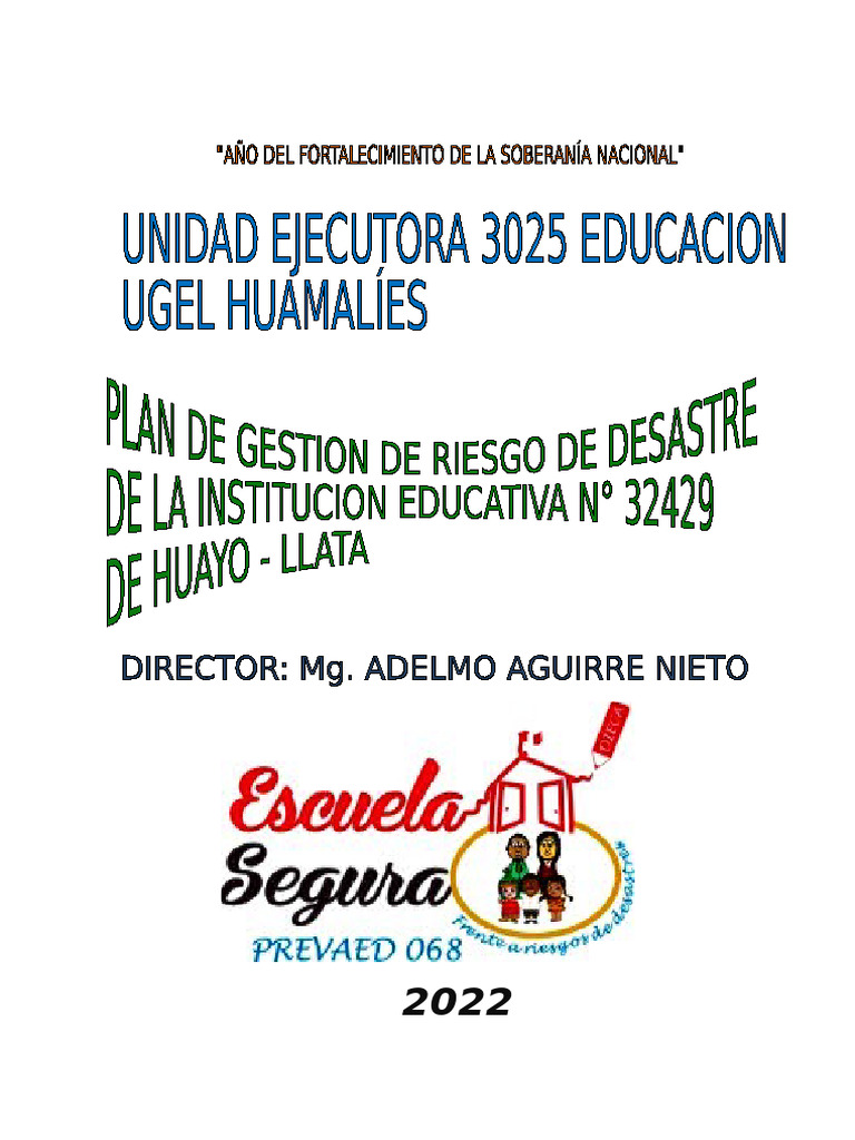 PGRD Ie 32429 Huayo | PDF | Temblores | Enseñando