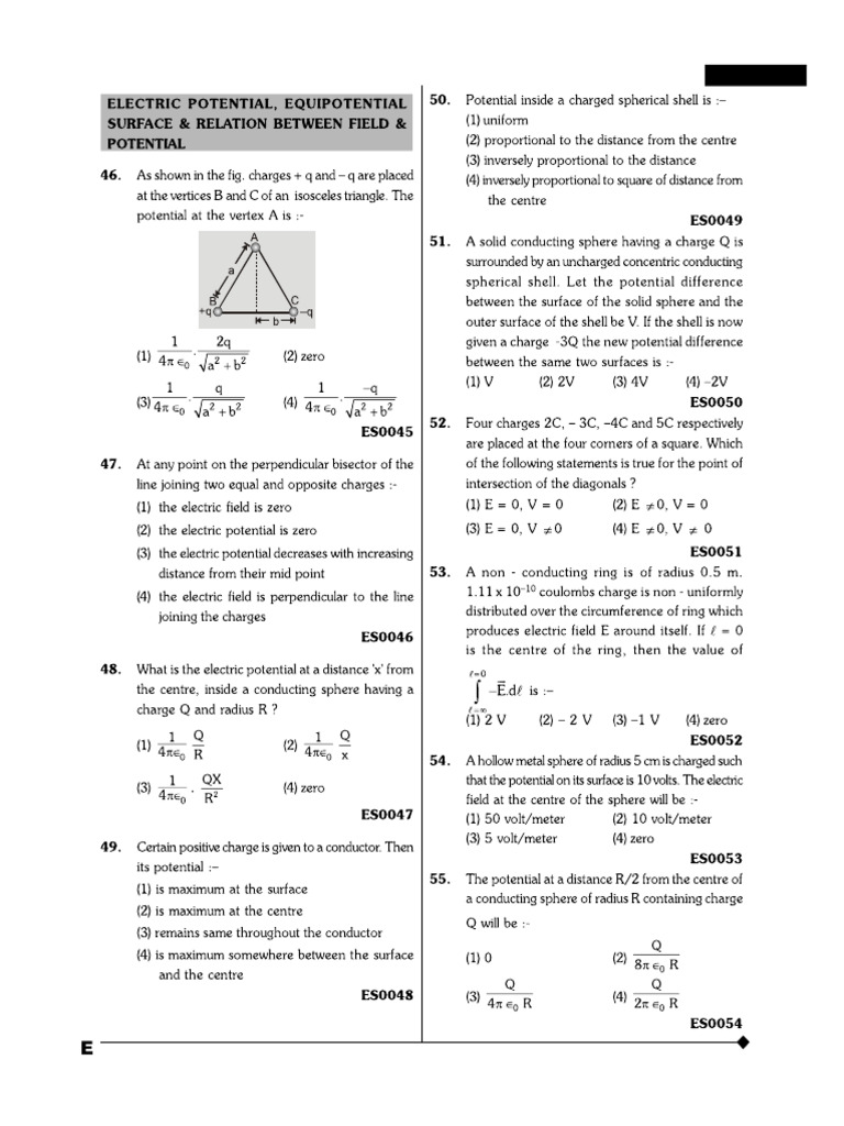 4 10 Electrostatic Exercise | PDF