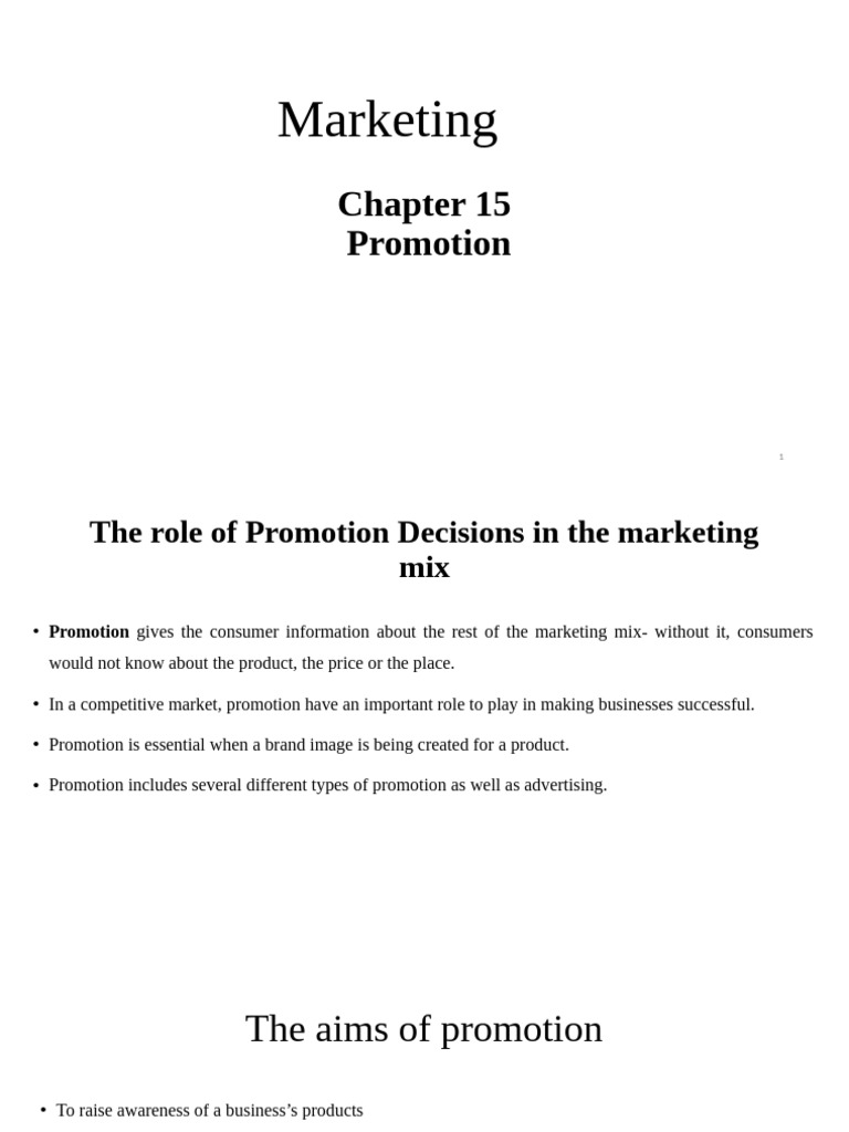 CIE Chapter 15 Marketing Mix Promotion - 1754294458 | PDF | Advertising ...