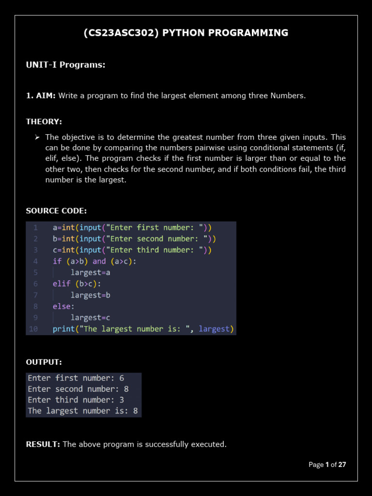 Python Programming Basics and Examples | PDF | Parameter (Computer ...