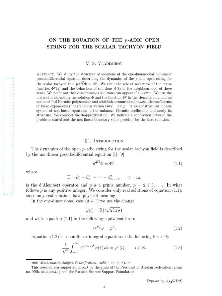On The Equation of The | PDF | Equations | Nonlinear System