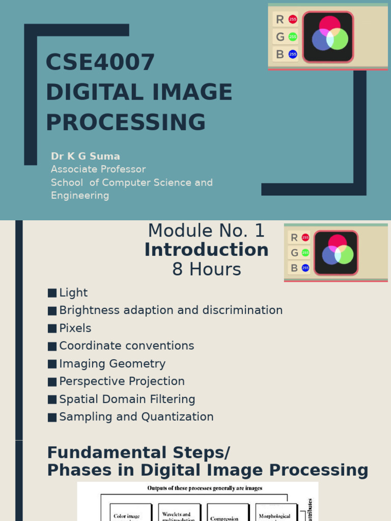 Digital Image Processing Overview | PDF | Rgb Color Model | Computer Vision