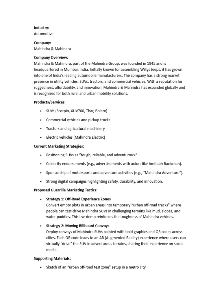 Industry: Company: Company Overview | PDF