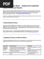 Marco's Pizza Menu and Prices PDF | PDF | Pizza | Sausage